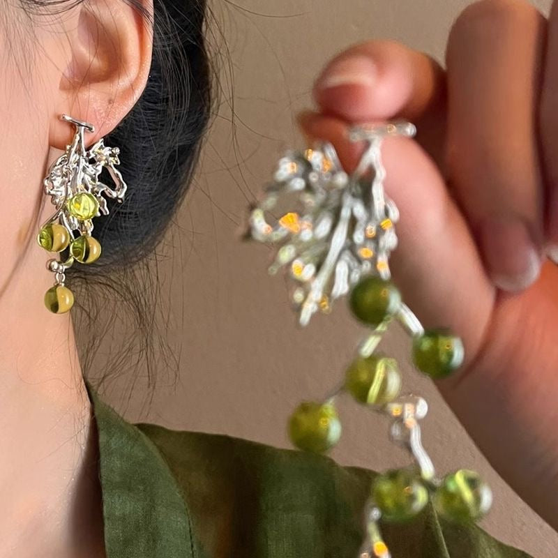 Green Grape Earrings