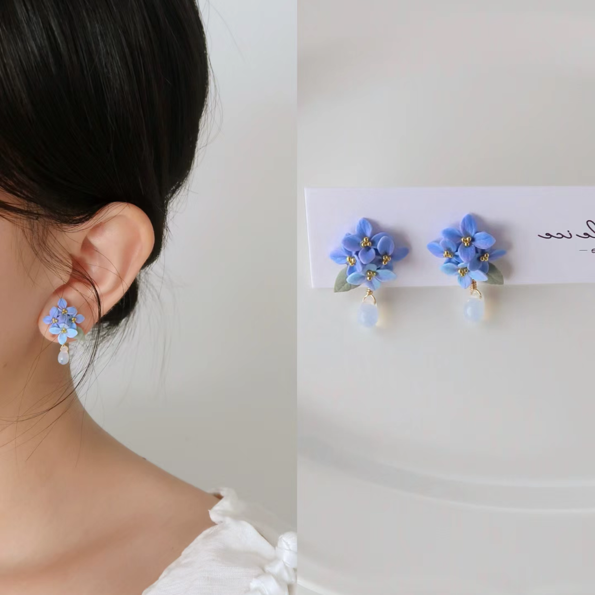 Blue Bouquet Earrings